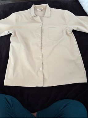 Smythe Light Beige Casual Button-Down Shirt